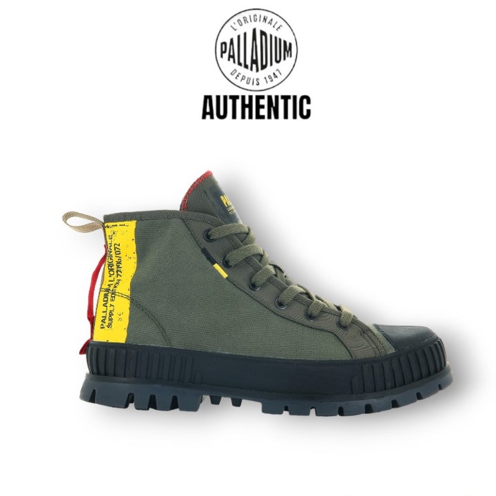 Giày Palladium Pallashock mẫu mới màu rêu chính hãng