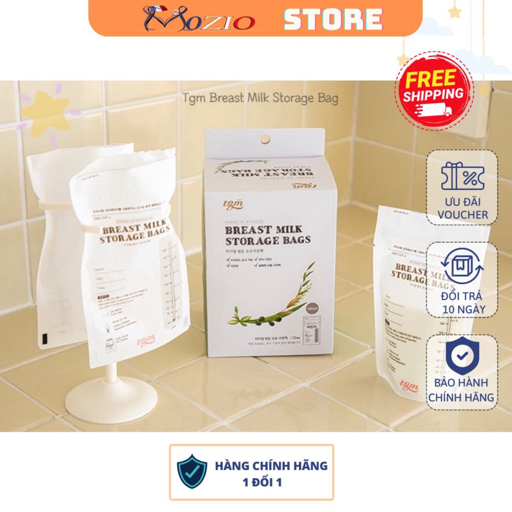Túi Trữ Sữa Cho Bé Chính Hãng TGM Hàn Quốc, Túi Trữ Sữa Sunmum Thái Cực Kỳ An Toàn | Túi Zip Bảo Quản Sữa Mẹ
