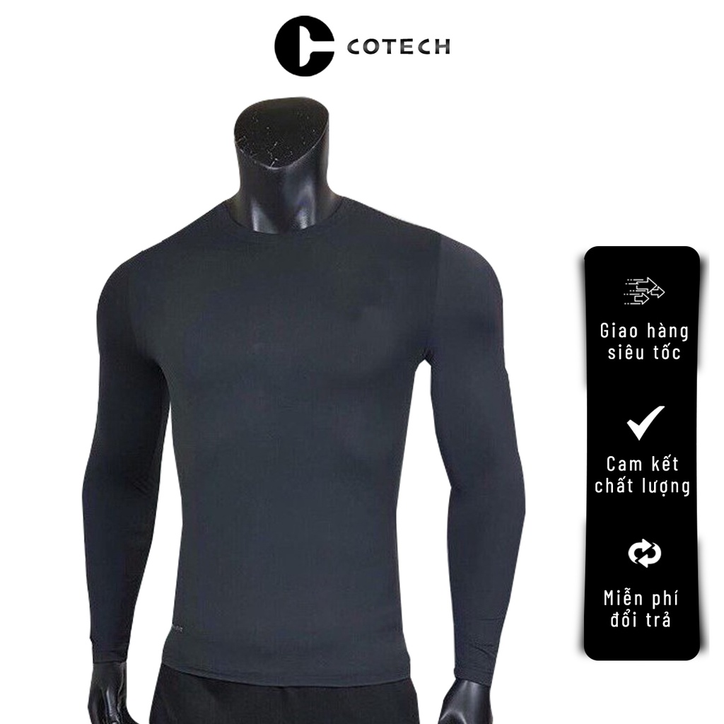 Áo giữ nhiệt thun lạnh nam dài tay thể thao co dãn 4 chiều COTECH