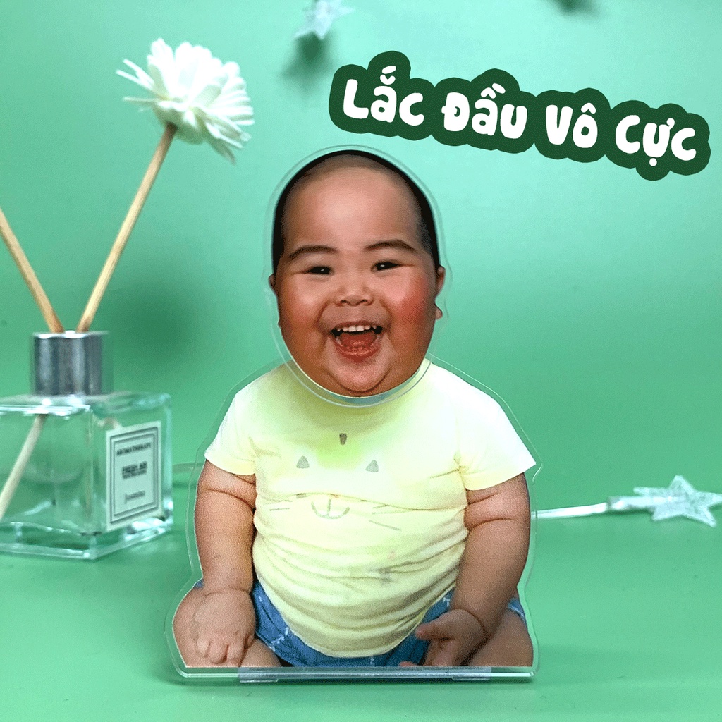 Mô hình standee chạy pin lắc đầu vô cực cậu bé Tatan Boy dễ thương, mô hình em bé đáng yêu có kèm pin ladagift
