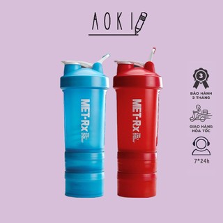 Bình nước xịn bình lắc, shaker thể thao, tập gym 450ml có quả lắc lò xo có hộp chia ngăn đựng whey