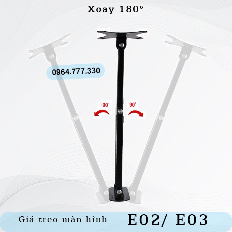 E03 Ergotek Giá treo màn hình  – Máy tính/Tivi-Xoay đa năng/ Xoay 360 độ– Gắn tường [17- 32 inch] [Rẻ hơn NB P4]