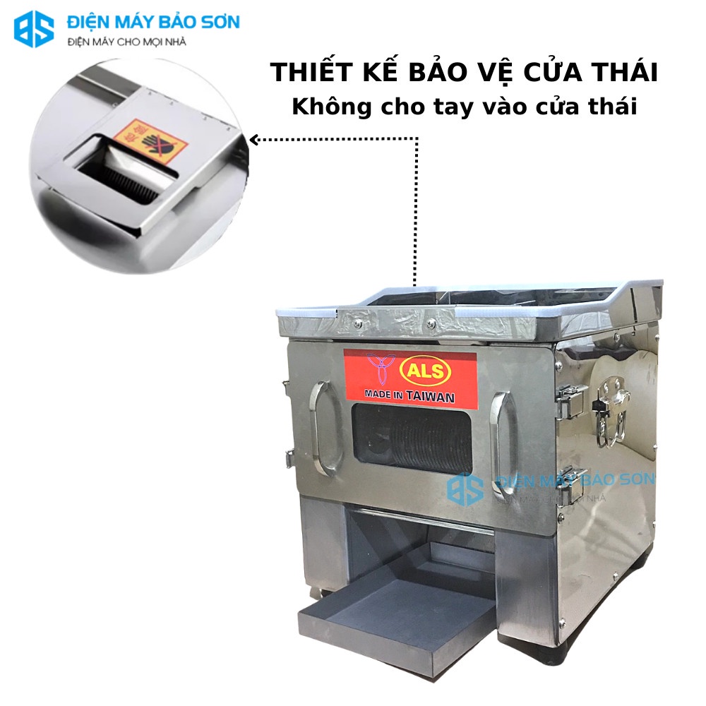 MÁY THÁI THỊT TƯƠI SỐNG THAY DAO ALS 950 LOẠI 1 CỬA DAO  2mm 2.5mm 3.5mm 5mm 7mm Công suất 850w BẢO HÀNH 12 THÁNG