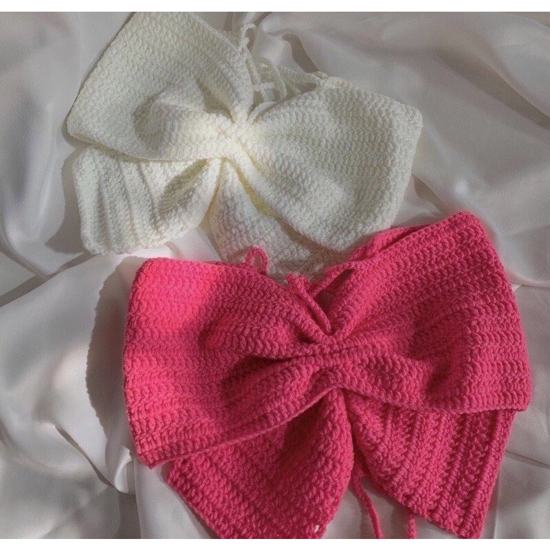 ÁO LEN MÓC NƠ SIÊU ĐẸP - bikini len có sẵn