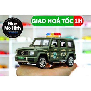 Xe mô hình cảnh sát suv mercedes g63 police 1:32 xanh camo