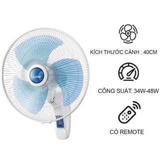 Quạt treo tường Mitsubishi W16-RA, Toshiba F-WSA20(H)VN - Hàng chính hãng