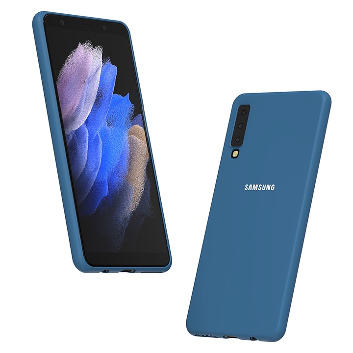 Ốp lưng chống bẩn Samsung A70 - A70S - Viền nhựa dẻo- Bên trong có lớp nhung bảo vệ-Kính cường lực OG tím cao cấp