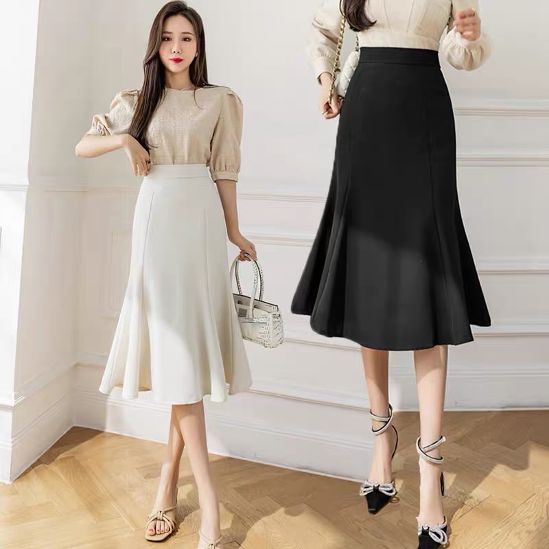 Chân Váy Đuôi Cá Công Sở Dáng Dài Qua Gối