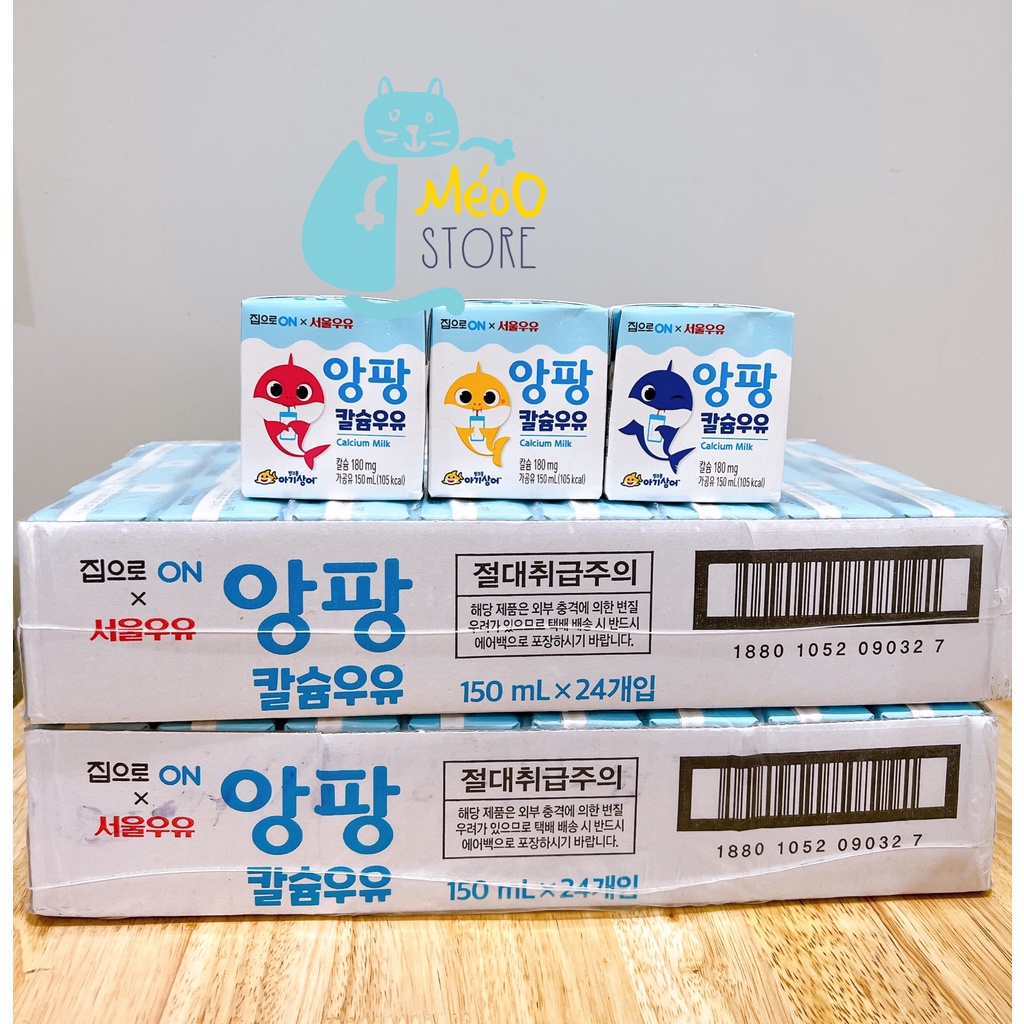 Sữa SEOUL MILK x Home ON Pinkfong - Daesang Hàn Quốc bổ sung Canxi