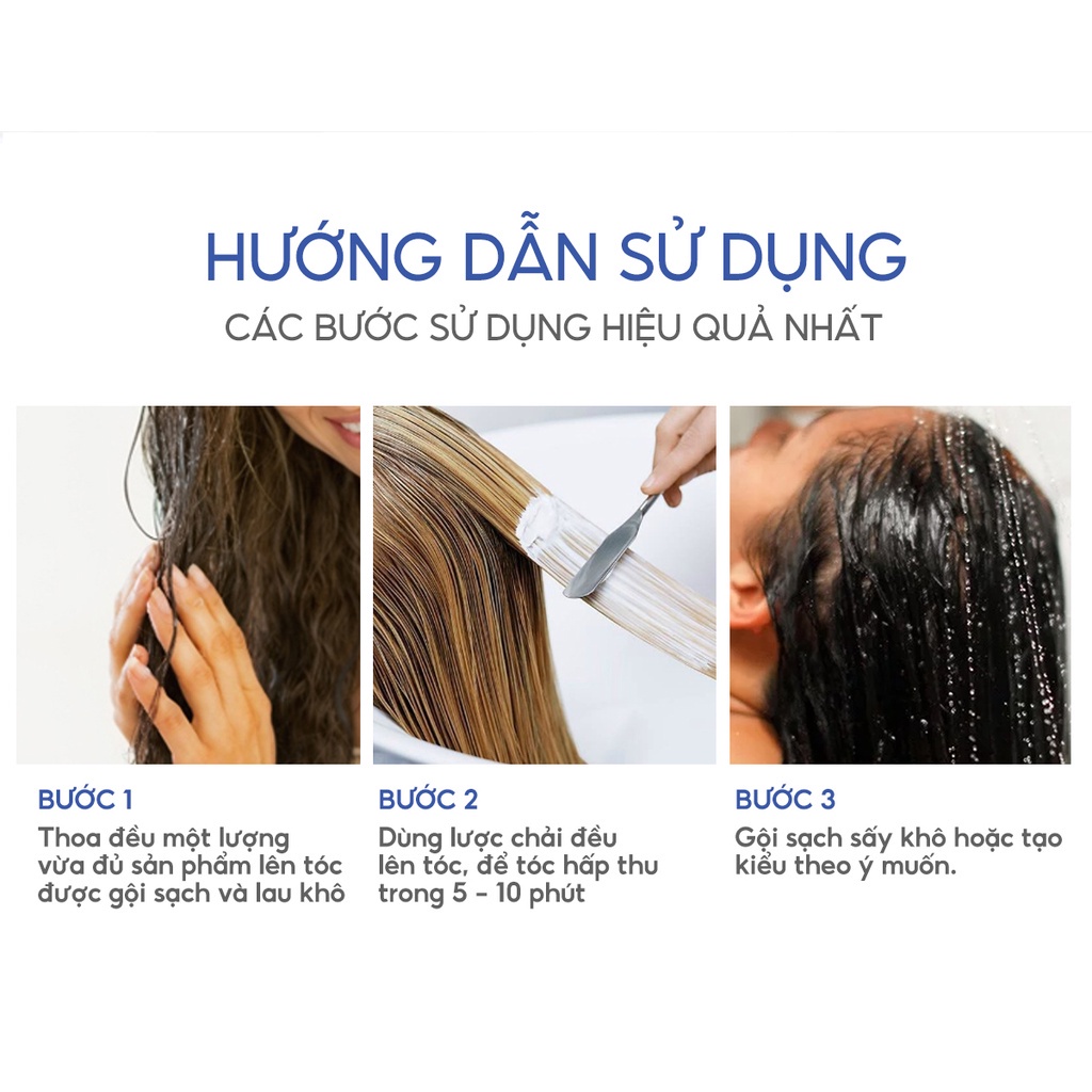 Kem ủ tóc PALLAMINA COLLAGEN KERATIN 500ml phục hồi siêu mượt cho tóc giòn, dễ gãy, mất độ đàn hồi