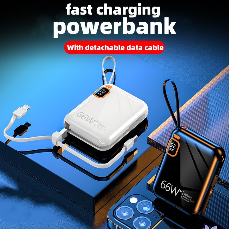 Pin Sạc Dự Phòng 20000mAh mini 66W / PD20W Sạc Nhanh Có Thể Tháo Rời