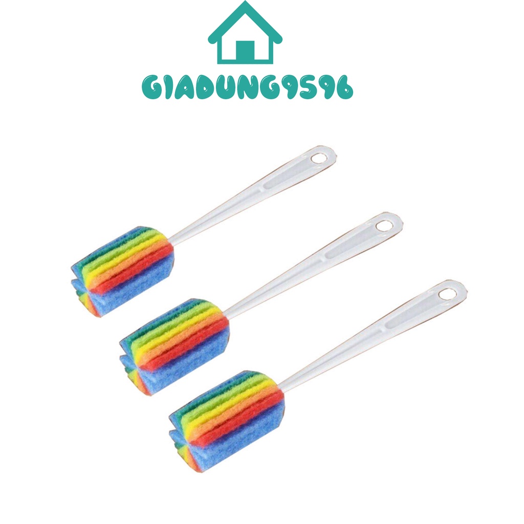Dụng cụ cọ ly, cọ cốc 7 màu (dụng cụ vệ sinh cốc, bình)
