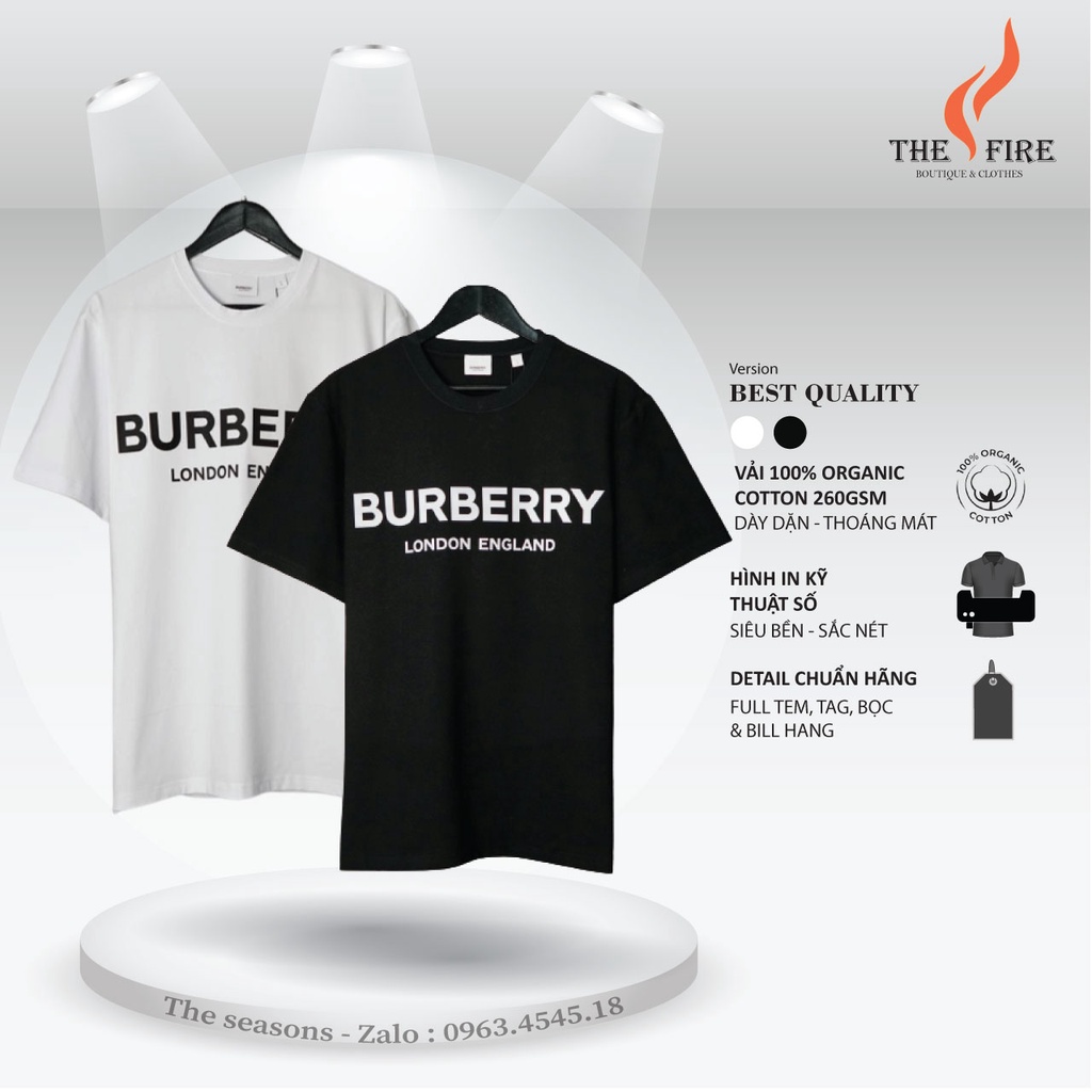 Áo thun Burberry London England Basic cao cấp áo phông BBR nam nữ mới nhất The.Fire