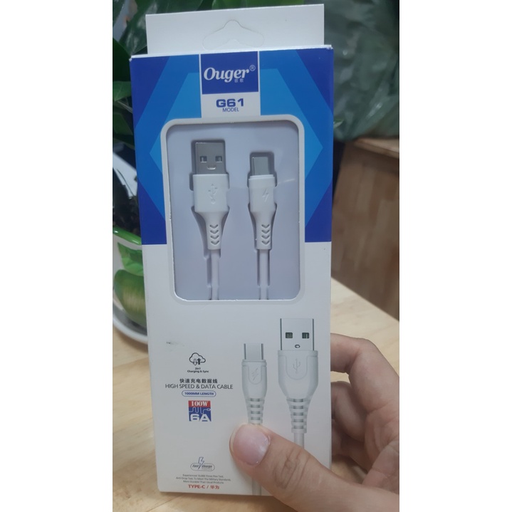 Cáp sạc Ouger 6A 120w sạc nhanh, cáp thông dụng dành cho nhiều loại máy