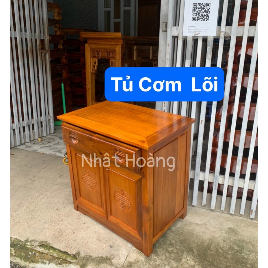 Bàn cơm thờ cúng gỗ tràm ngang 75 cm