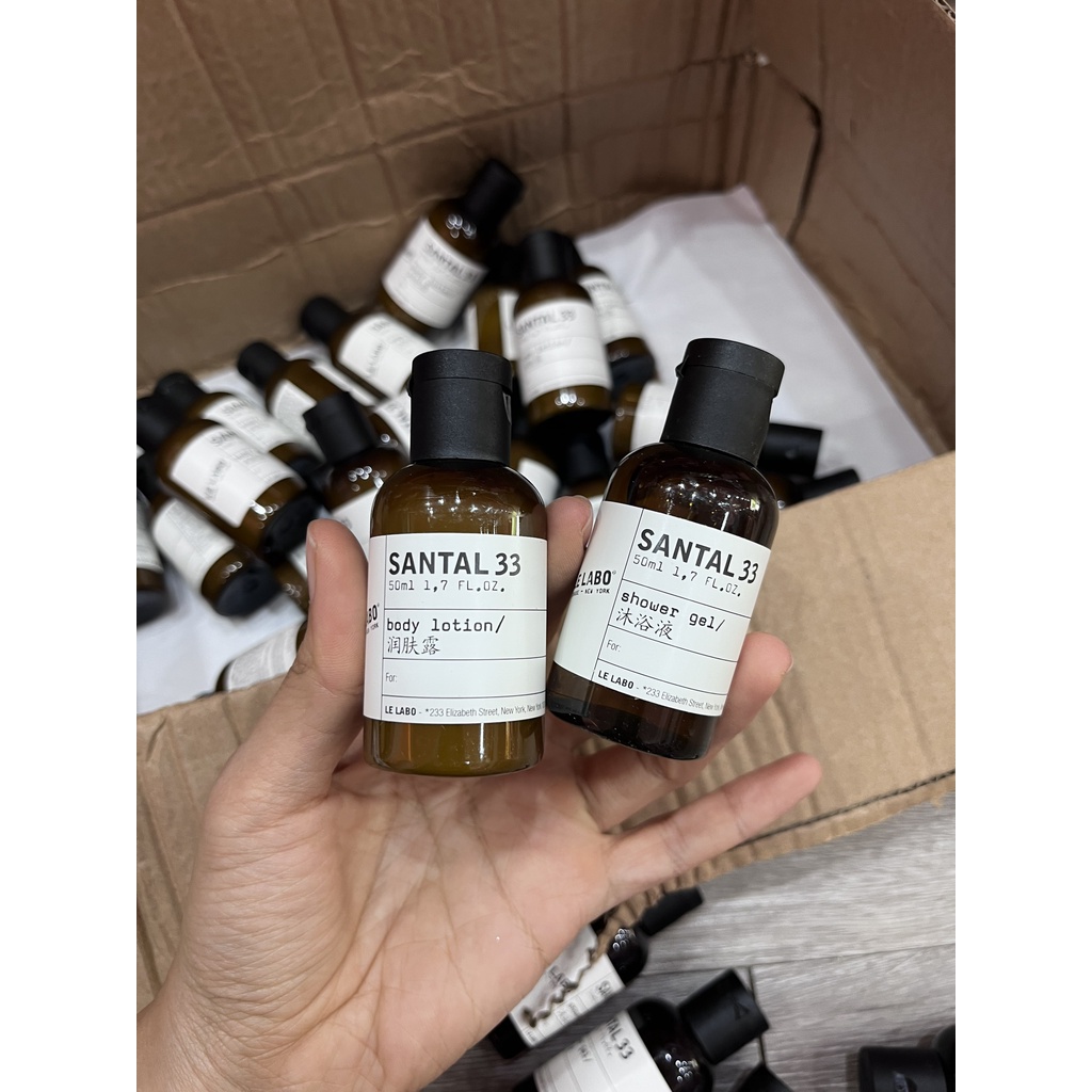Dưỡng thể và Sữa tắm Le Labo Santal 33 Body Lotion 50ml + Shower Gel 50ml