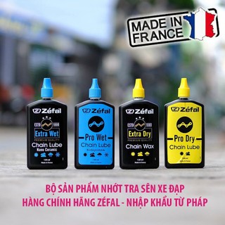 Dầu nhớt tra sên xích xe đạp zefal pro wet / pro dry / extra wet / extra dry 120ml - hàng chính hãng