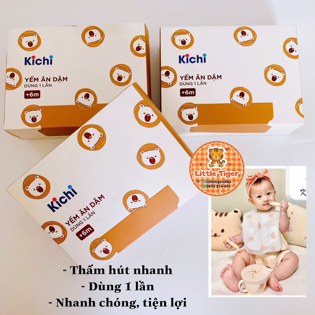 Yếm ăn dặm giấy kichi dùng 1 lần