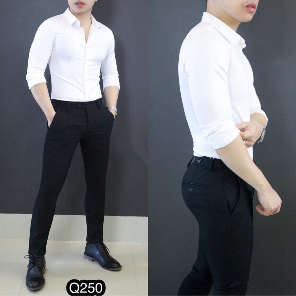 Quần âu nam , Quần tây nam thời trang công sở , phong cách trẻ trung hàn quốc , vải không nhăn mặc lên là đẹp