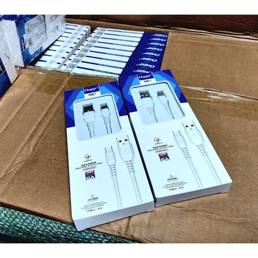 Cáp sạc Ouger 6A 120w sạc nhanh, cáp thông dụng dành cho nhiều loại máy