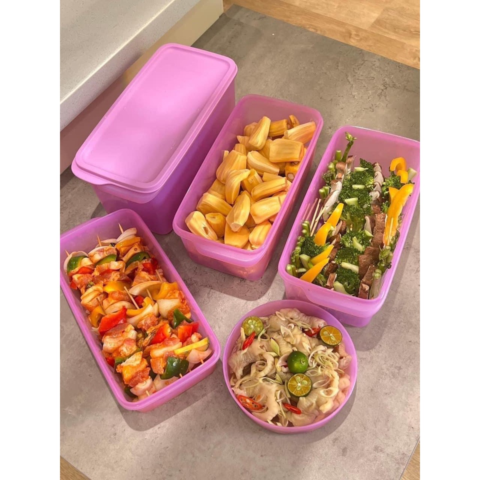 Bộ hộp trữ mát freshia Tupperware màu tím
