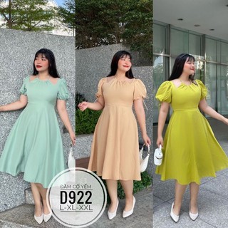 [Hình thật] Đầm cổ yếm big size từ 60kg-90kg