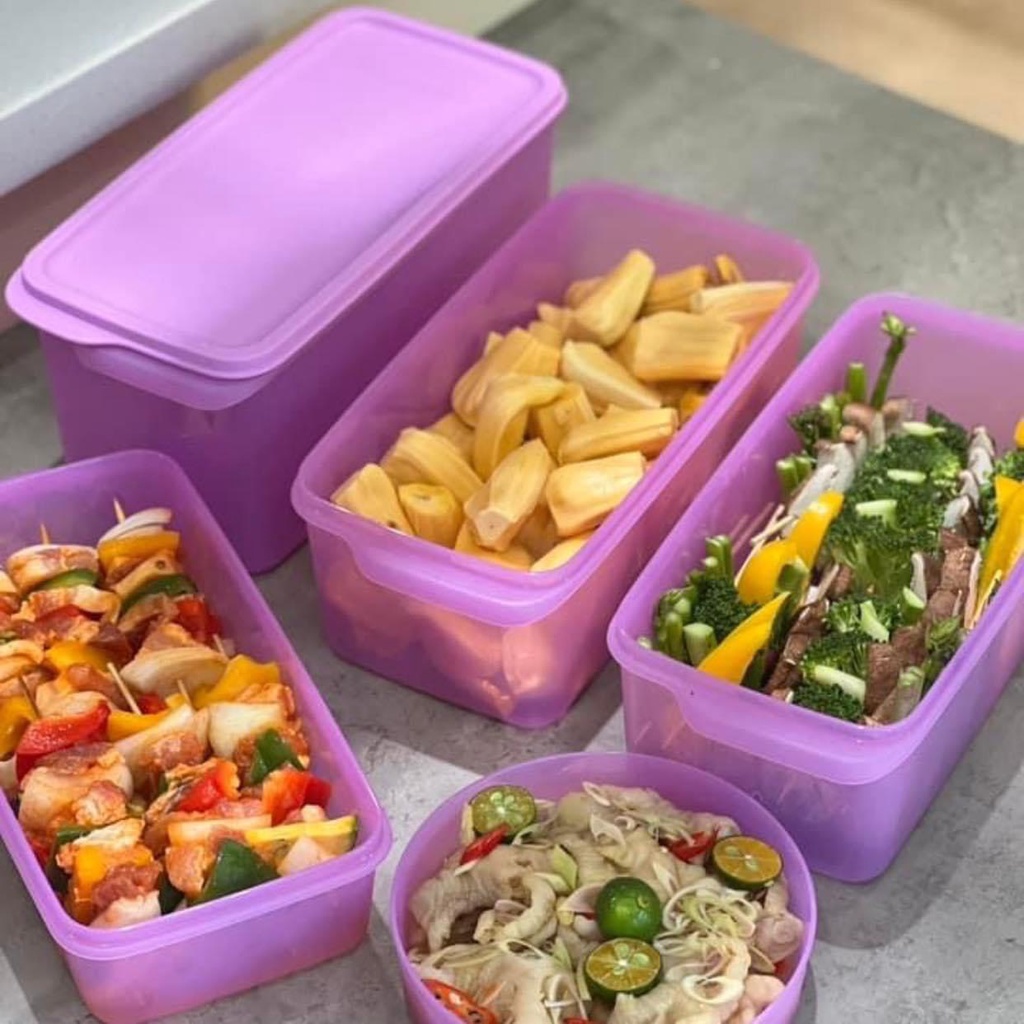 Bộ hộp trữ mát freshia Tupperware màu tím