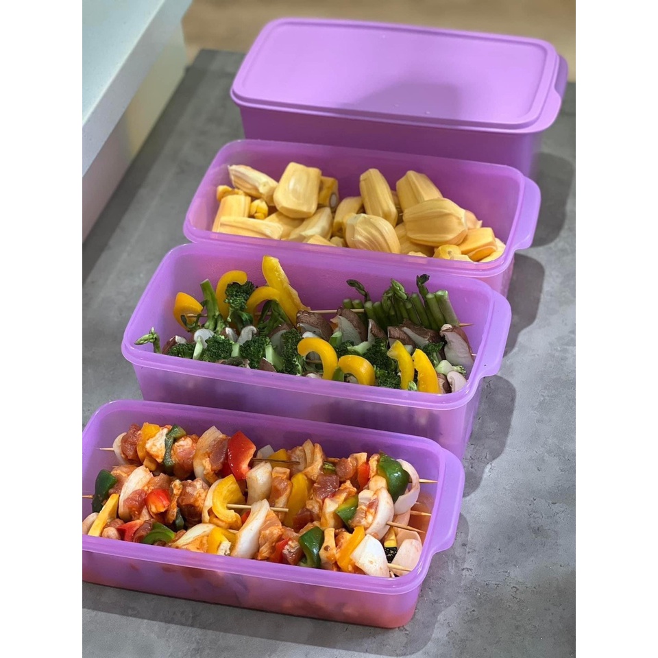 Bộ hộp trữ mát freshia Tupperware màu tím