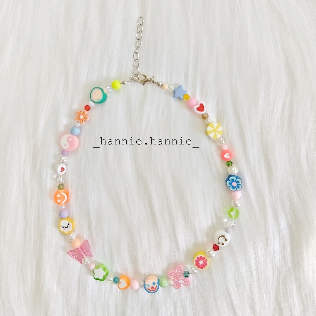 Set hạt cườm mix ngẫu nhiên custom tên theo yêu cầu - Combo vòng cổ vòng tay handmade dành cho nữ bé gái