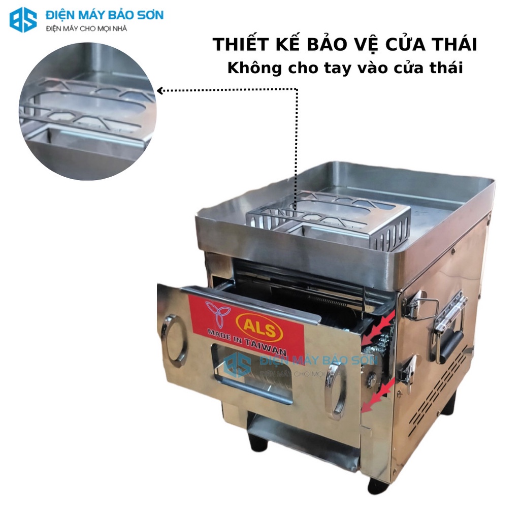 MÁY THÁI THỊT THAY DAO ALS-1100W CỠ DAO 2MM 2.5MM 3.5MM 5MM BẢO HÀNH 18 THÁNG