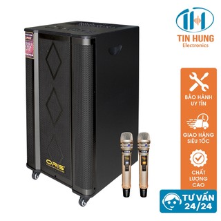 Loa di động bass 5 tấc công suất khủng 1500W, loa kẹo kéo thùng gỗ ORIS TO-18T5 đầy đủ chức năng karaoke chuyên nghiệp