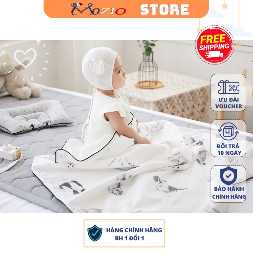 Chăn Bông 4 Mùa Chính Hãng DONO&amp;DONO Cho Bé Chất Liệu 100% Cotton Satin Cao Cấp Chuẩn Hàn Quốc