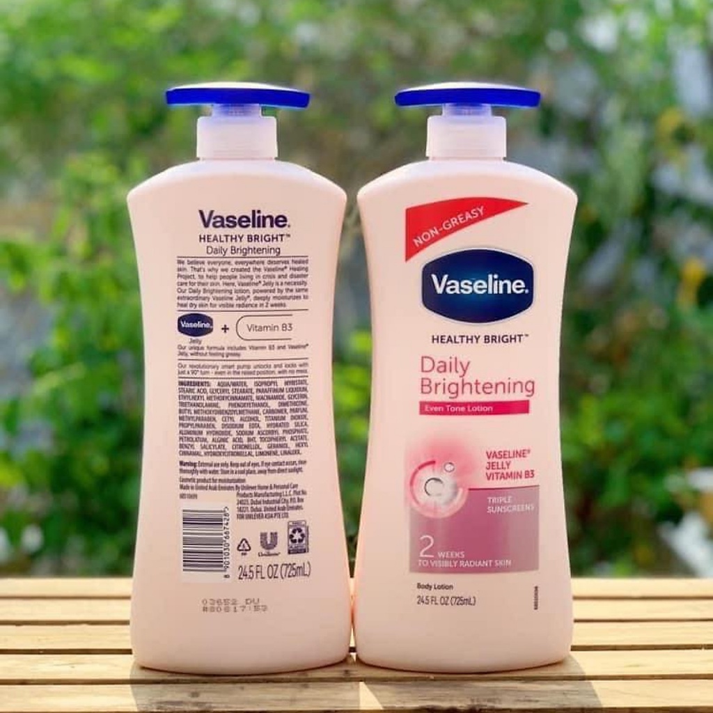 Sữa dưỡng thể Vaseline trắng sáng da Healthy White Lightening - Mỹ - 725ml