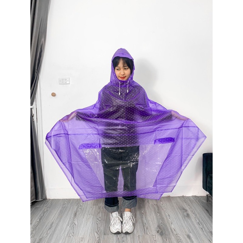 Áo mưa chấm  bi 1 Đầu siêu dẽ thương .ĐTLV