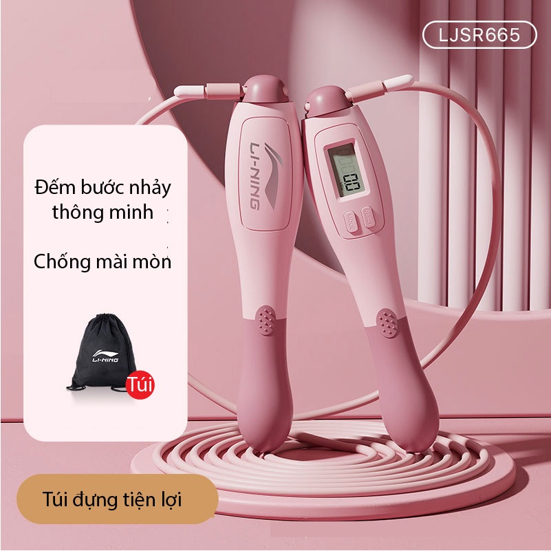 Dây Nhảy LI-NING Đếm Bước Tặng Túi Đựng Dây Nhảy LINING Dây Nhảy Đếm Bước LI-NING
