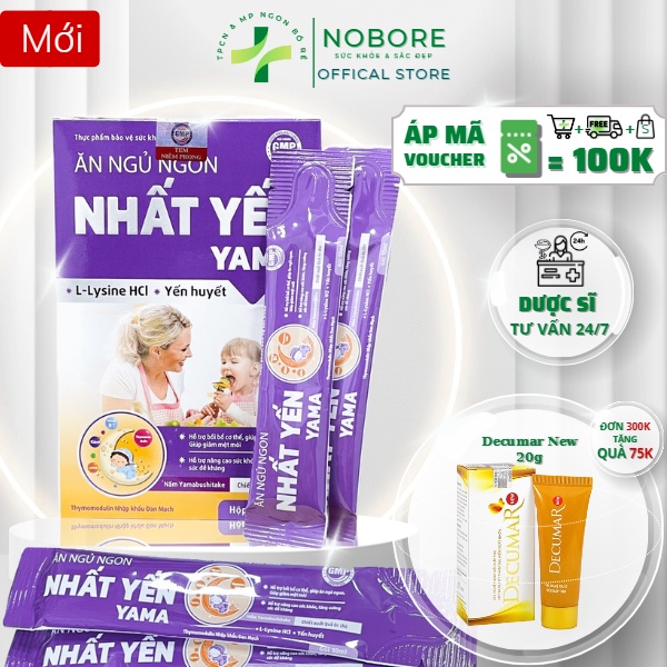 Gói Uống Giúp Ăn Ngon Ngủ Ngon Nhất Yến YAMA Bồi Bổ Tăng Đề Kháng Sức Khỏe Cho Trẻ Em Và Người Lớn | Chính Hãng [NOBORE]