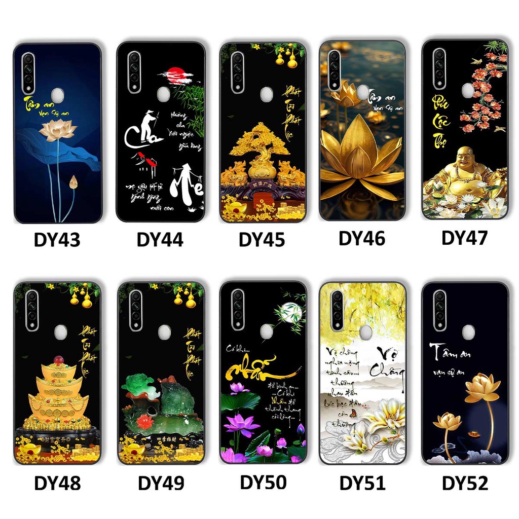 Ốp lưng Oppo A31 tài lộc, phong thủy, thư pháp tâm an vạn sự an