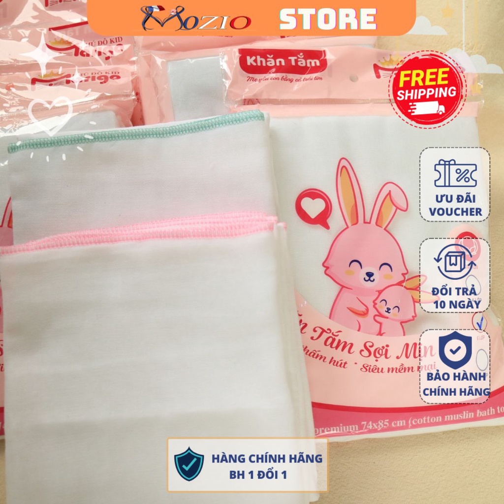 Khăn Tắm Marigo Vải Xô Cotton 6 Lớp, Khăn Tắm Xuất Nhật Siêu Mềm Thấm Hút Tốt An Toàn Cho Bé Sơ Sinh