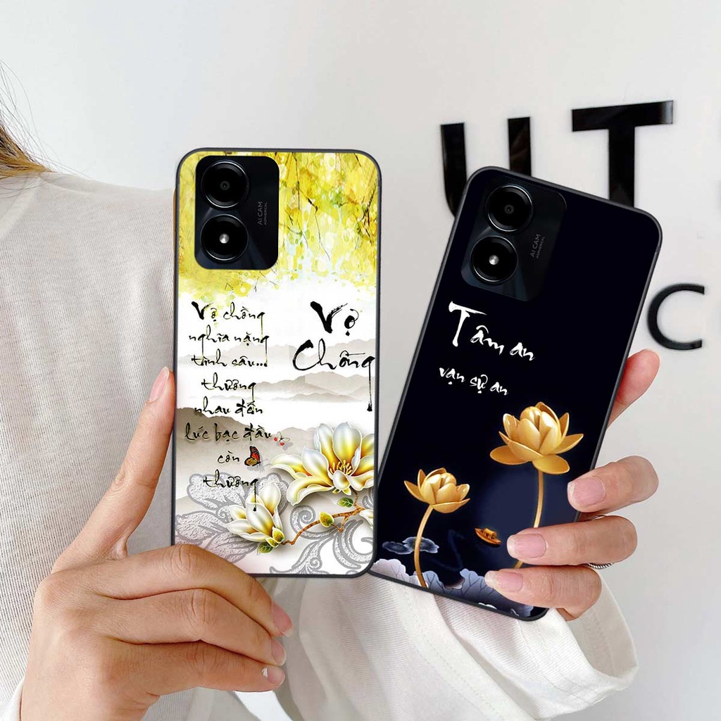 Ốp lưng Vivo Y01 / Y02s tài lộc, phong thủy, thư pháp tâm an vạn sự an