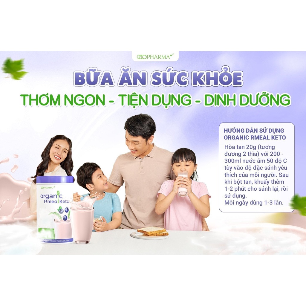 Bữa ăn lành mạnh organic rmeal Keto DR.LACIR 560G cân bằng dinh dưỡng tối ưu, giúp kiểm soát cân nặng