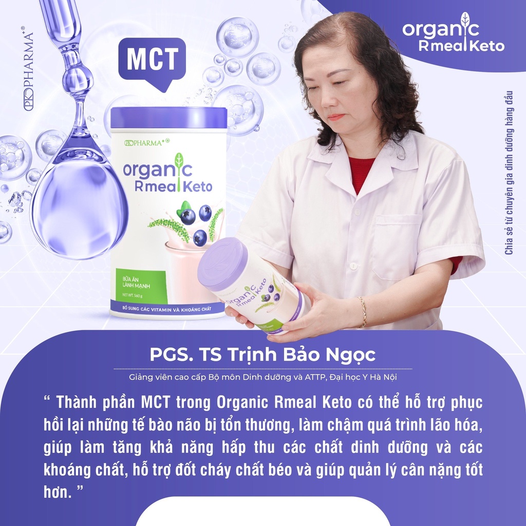 Bữa ăn lành mạnh organic rmeal Keto DR.LACIR 560G cân bằng dinh dưỡng tối ưu, giúp kiểm soát cân nặng