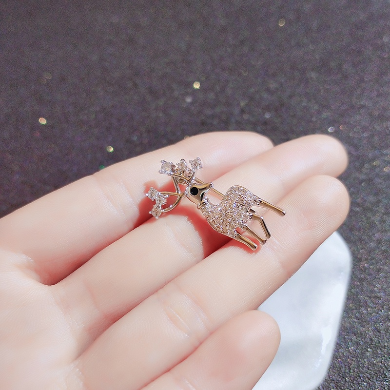 [Jiudolan] Trâm Cài Áo Hình Hươu Dễ Thương Dành Cho Bạn Nữ / Đầm / Phụ Kiện Corsa