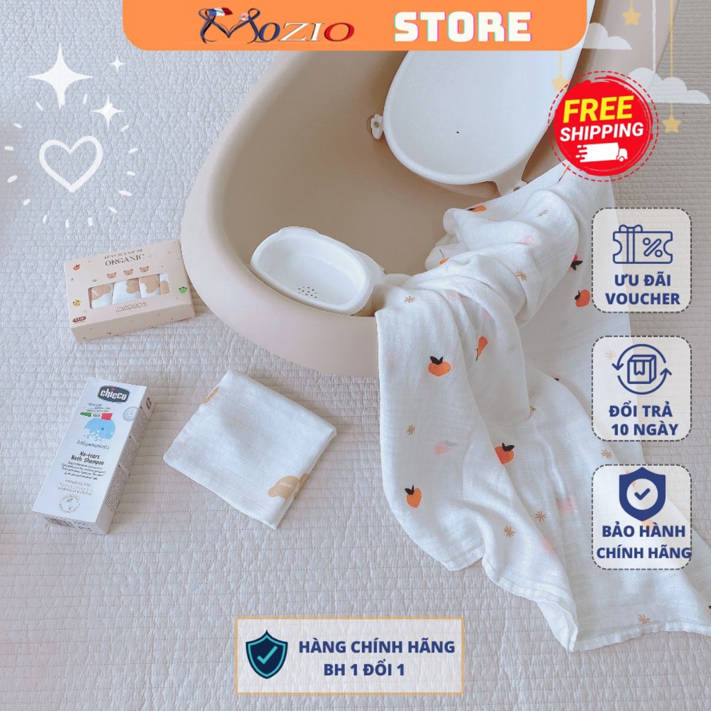 Khăn Tắm Cho Bé Chất Vải Xô Sợi Tre Chính Hãng Organic Siêu Lành Tính Và An Toàn Cho Làn Da Trẻ Nhỏ