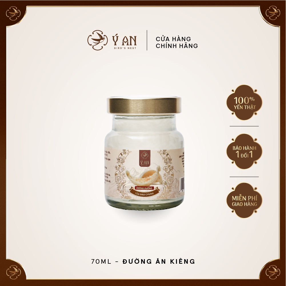 Yến chưng sẵn đường kiêng Ý An bồi bổ sức khỏe hũ 70ml
