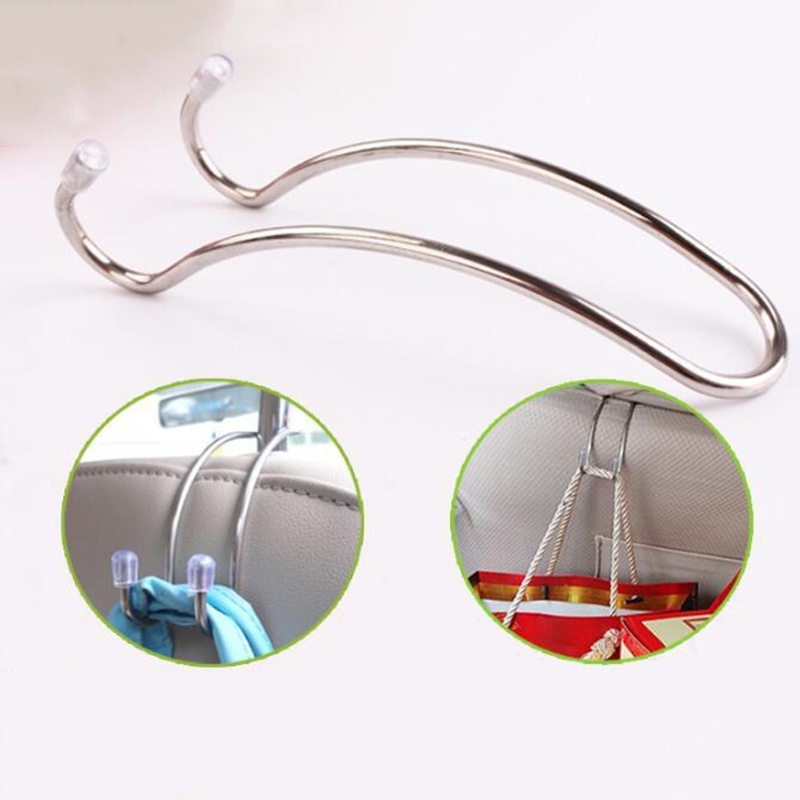 Móc Inox Chịu Lực Treo Đồ Gắn Sau Ghế Xe Ô Tô