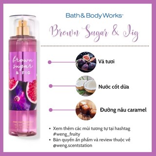 Xịt thơm Bath & Body Works mùi Brown Sugar & Fig
