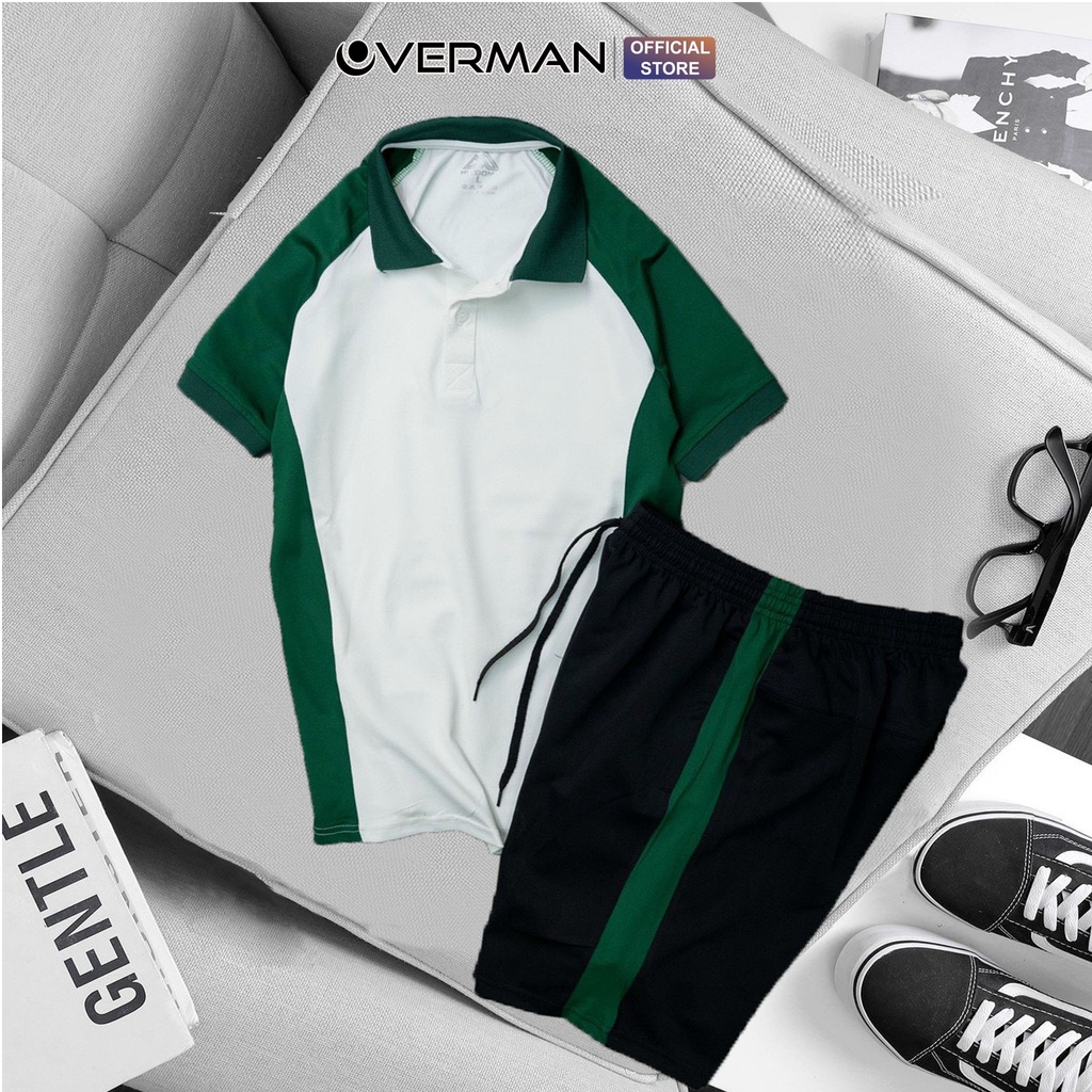 Bộ Polo Sọc chất Poli cá sấu thấm hút tốt co dãn tháng mát BO05 - OVERMAN