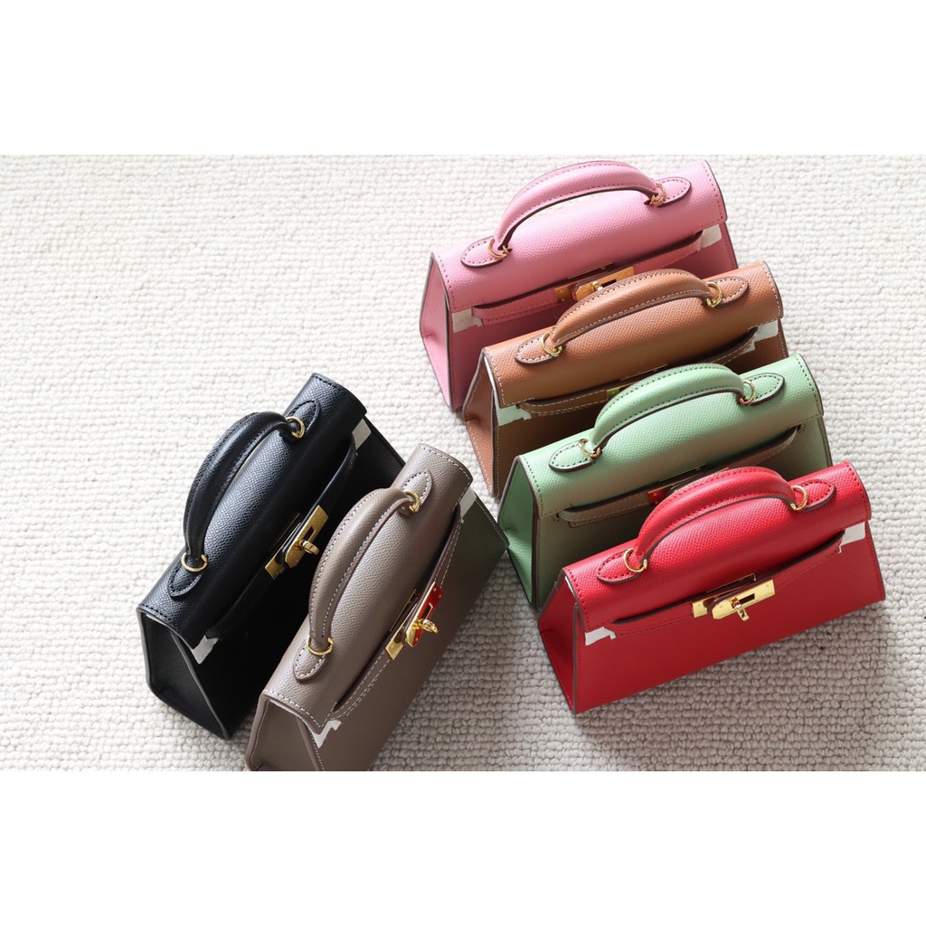 Túi xách nữ đẹp da thật H.M kelly epsom mini super vip fullbox nam châm
