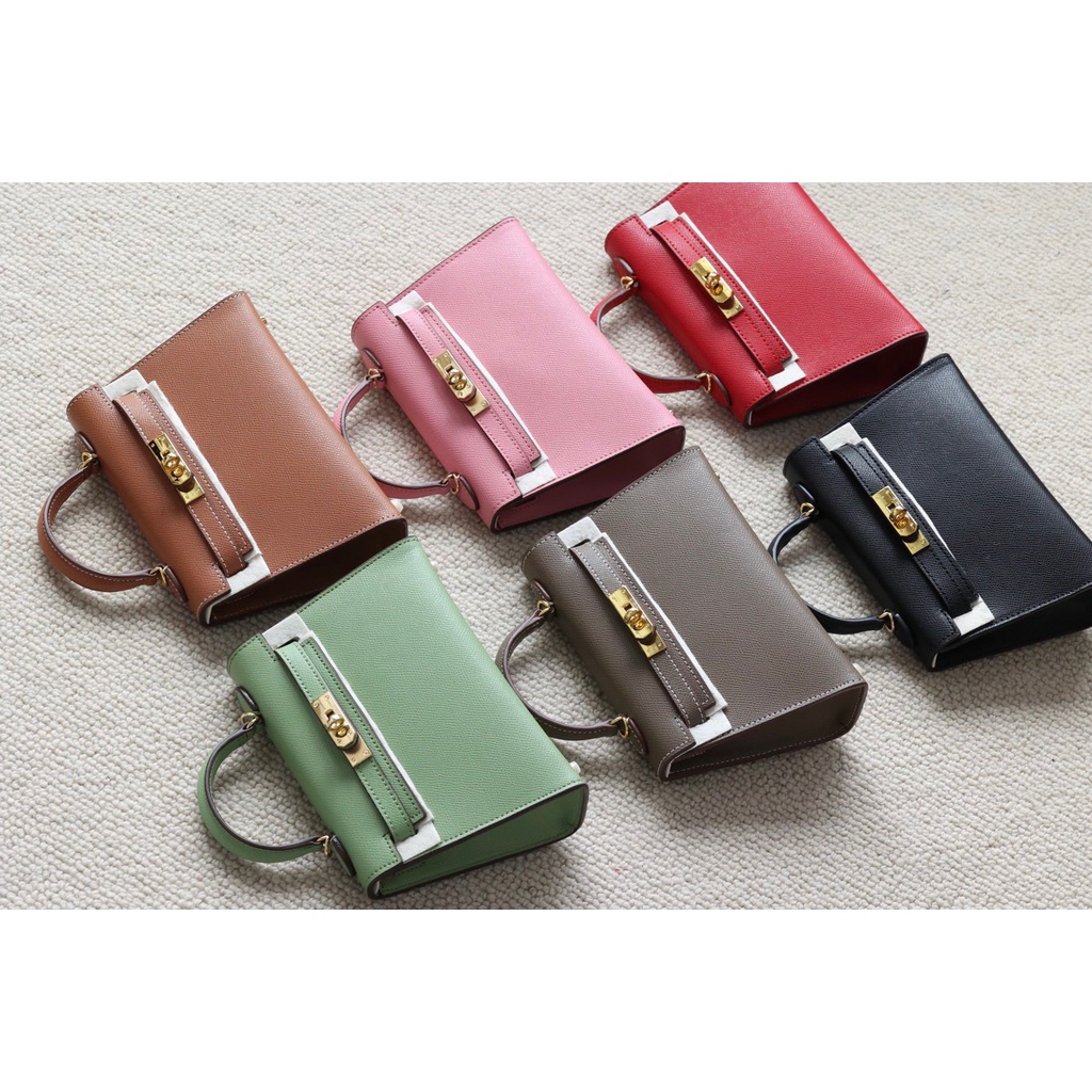 Túi xách nữ đẹp da thật H.M kelly epsom mini super vip fullbox nam châm