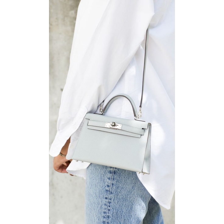 Túi xách nữ đẹp da thật H.M kelly epsom mini super vip fullbox nam châm